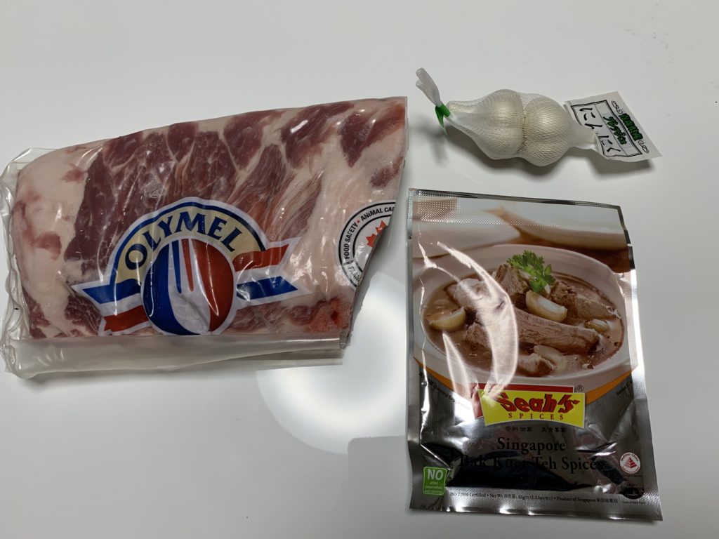 シンガポール肉骨茶の材料