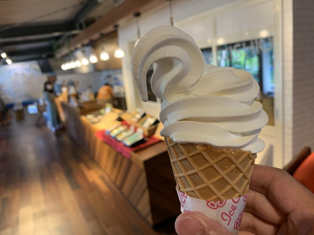 大人気の雪塩ソフトクリーム