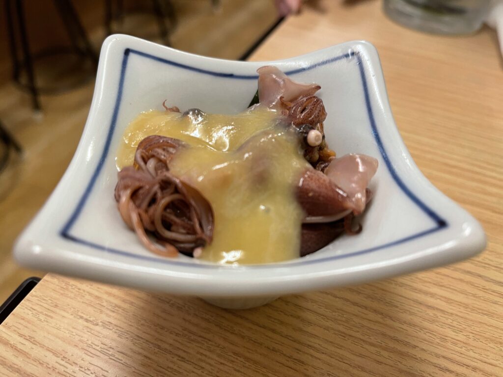 ホタルイカの酢味噌 180円