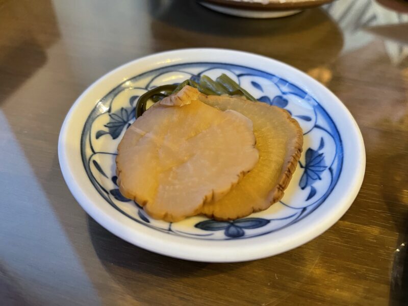 いぶりがっことミズ浅漬け