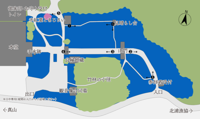 雲昌寺境内略図