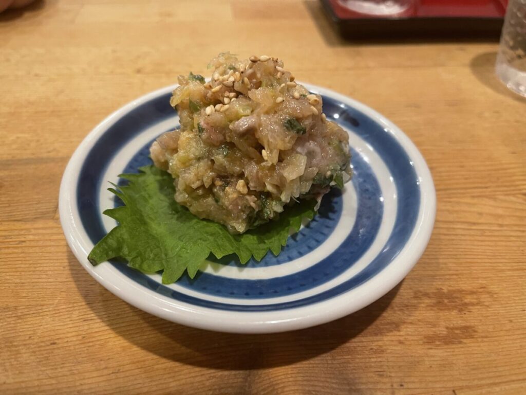 本日のなめろう（ブリ） 528円