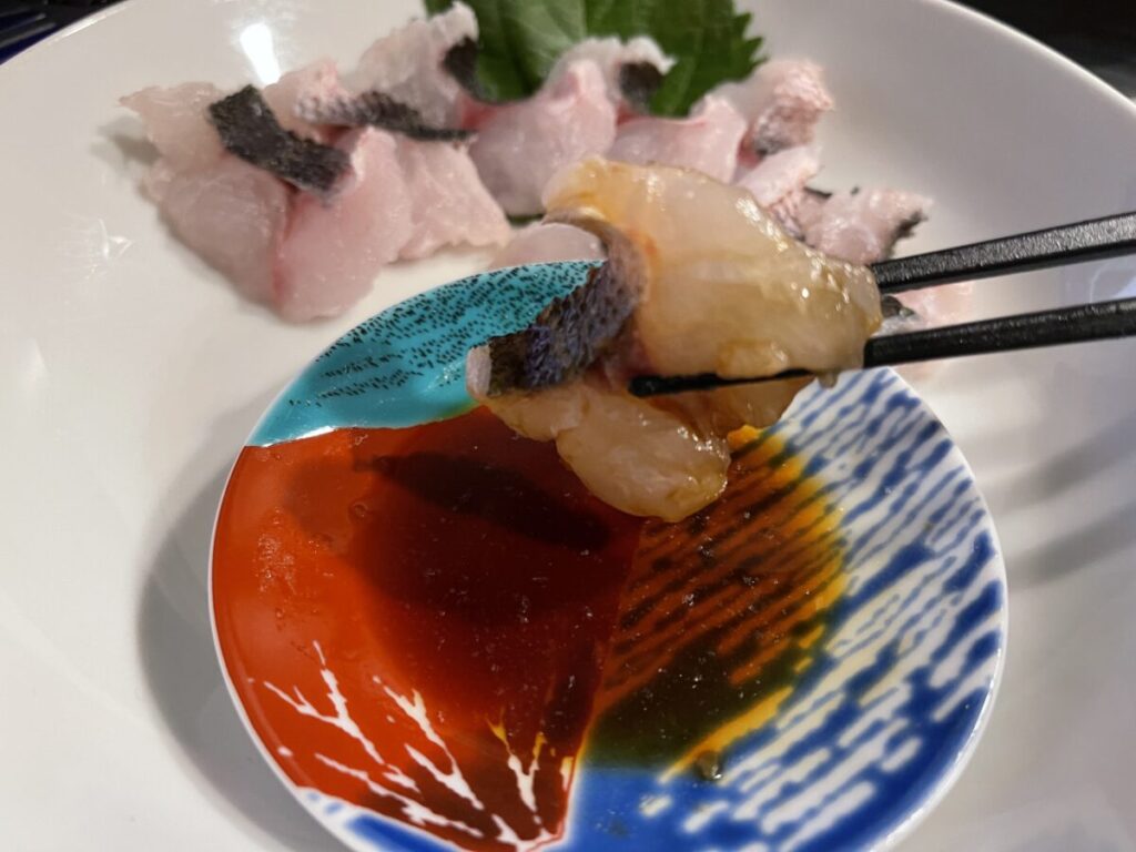 グルクンの湯引き