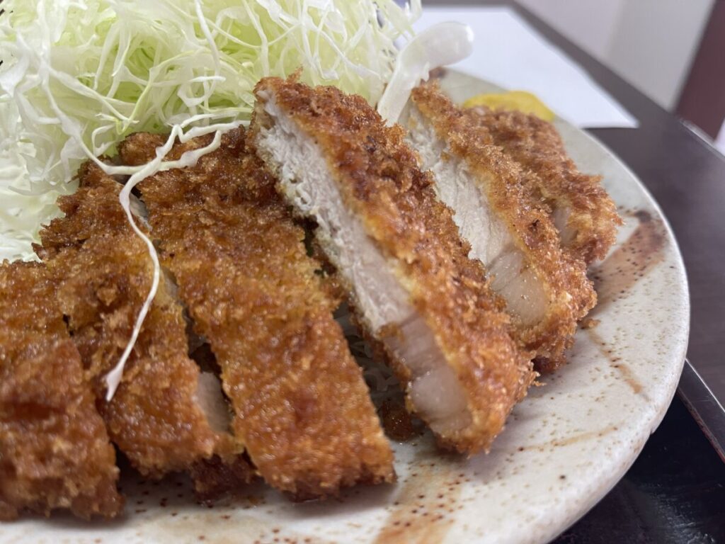 上とんかつの断面