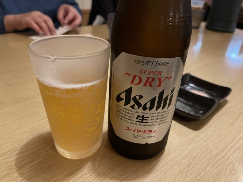 瓶ビールアサヒスーパードライ550円