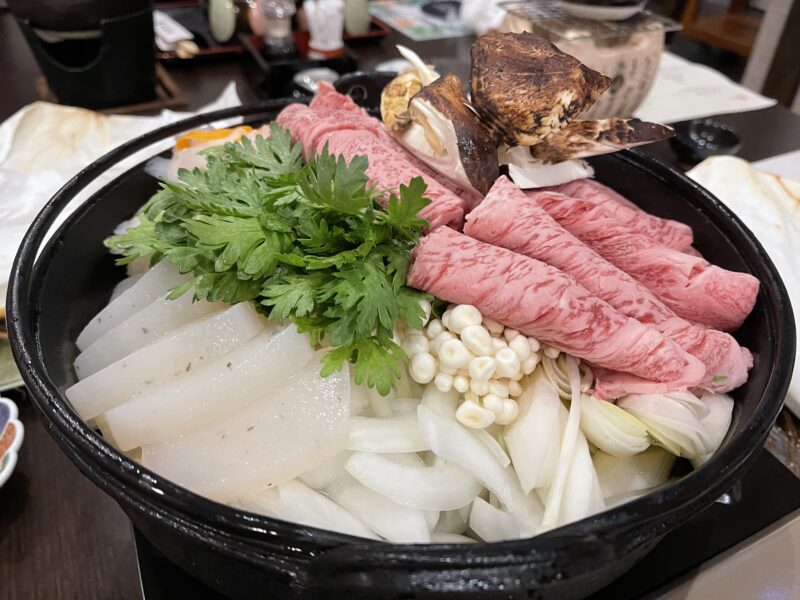 松茸・上州和牛すき焼き