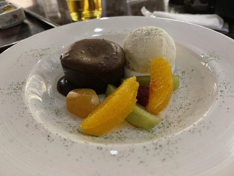 とろけるショコラとバニラアイス